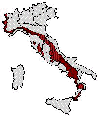 Distribuzione Geografica del Lupo in Italia sugli Appennini